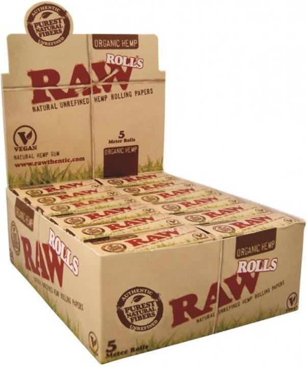 RAW 24 x Organic Rolls Slim, 5 m