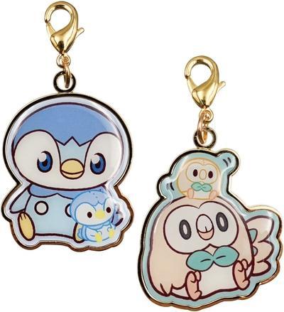 Pokémon Metal Charm Set Piplup & Rowlet