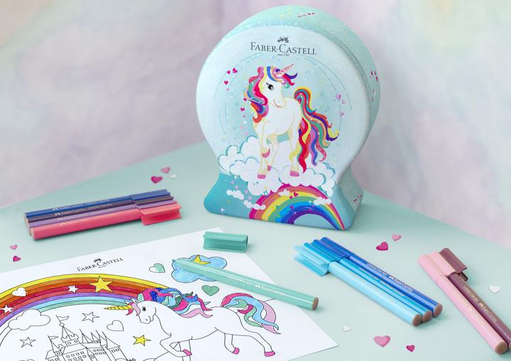 Immagine prodotto Faber-Castell Penna a punta di feltro Connec.Unicorn 33tlg (Verde menta, 33 x)