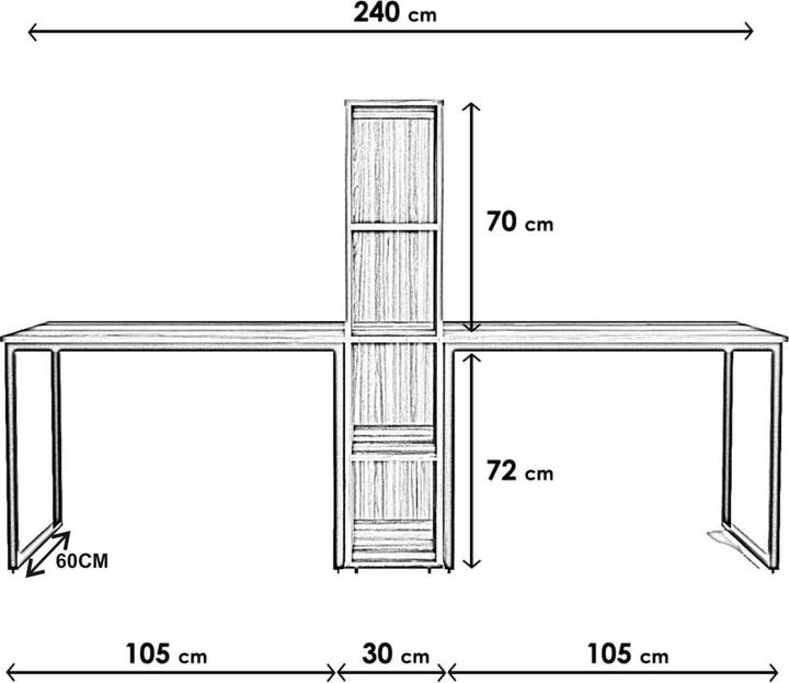 Produktbild Kalune Design Tiana (240 x 60 x 72 cm)