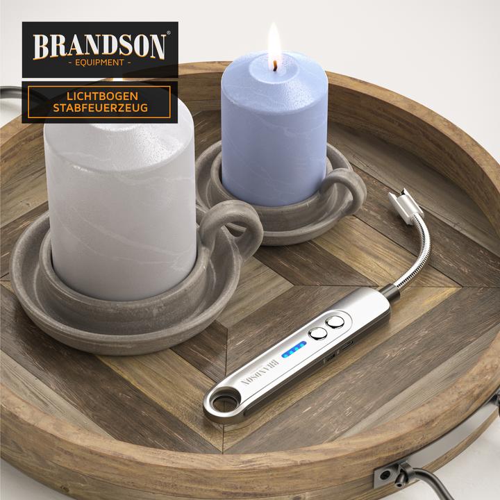 Actual product image Brandson Stabfeuerzeug Lichtbogen Feuerzeug elektrisch, USB aufladbar, Kerzenanzünder für Kerze, Grill, Kamin