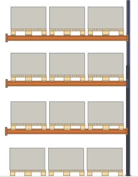Actual product image Pallet add-on rack depth 1100 mm