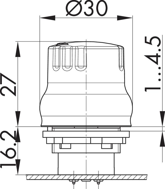 Actual product image Schlegel FRVKZP Emergency stop button for hygienic areas for 16.2mm mounting depth