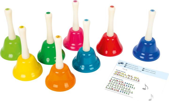 Actual product image small foot Hand bell set (German, French, Italian, English)