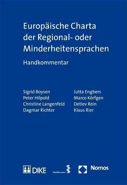 Produktbild DiKE Europäische Charta der Regional- oder Minderheitensprachen (Deutsch, Peter Hilpold, 2011)