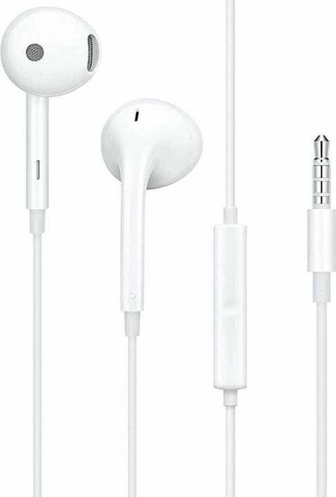 OPPO - Stereo Earphones (MH156) - Jack 3.5mm with Microphone - White (Bulk Packing) (Filaire)