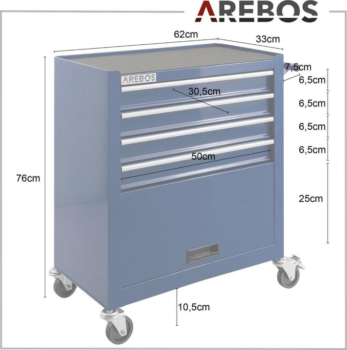 Image du produit Arebos Chariot à outils (1 x)