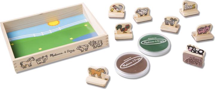 Actual product image Melissa & Doug My first wooden stamp set for farm animals