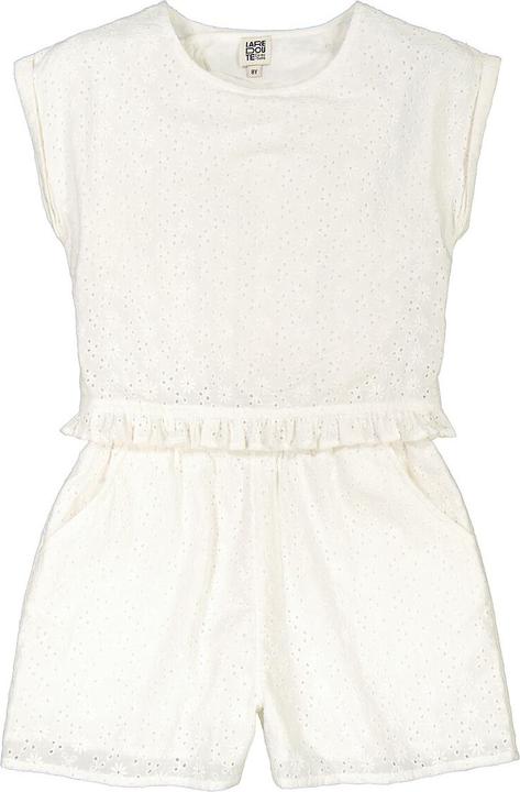 La Redoute Collections Jumpsuit mit Volant und Lochstickerei