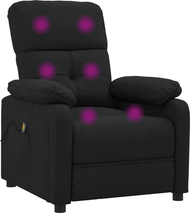 Immagine prodotto VidaXL Poltrona massaggiante Poltrona TV Poltrona relax Poltrona reclinabile Tessuto nero