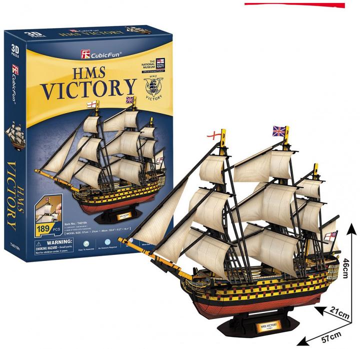 Actual product image Cubicfun 3D puzzle game HMS Victory (189 pieces)