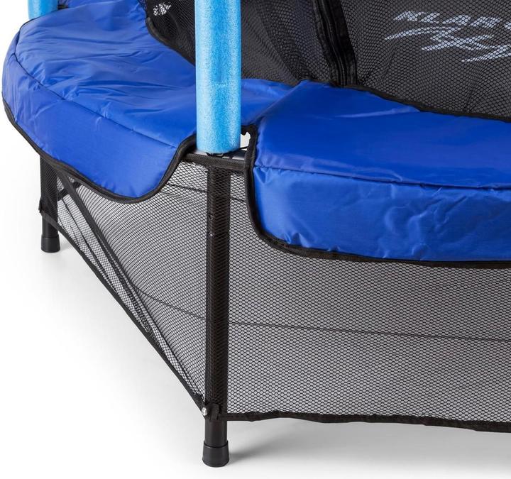 Produktbild Klarfit Rocketkid Blau 140cm Trampolin inkl Sicherheitsnetz (150 cm)