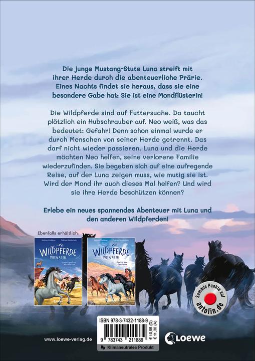 Actual product image Loewe Wildpferde - mutig und frei (Band 3) - Flucht in die Berge (German, Sabine Giebken, Tobias Goldschalt, Loewe First Self-Reading, 2024)