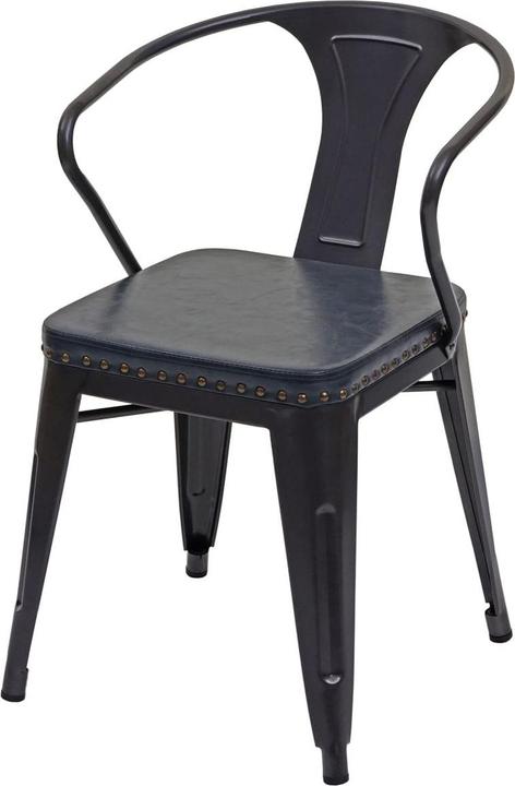 Produktbild Swisshandel24 4x Esszimmerstuhl HWC-H10d, Stuhl Küchenstuhl, Chesterfield Metall Kunstleder Industrial Gastronomie