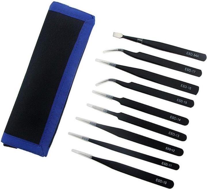 Actual product image UF-Tools Tweezers 9-piece set