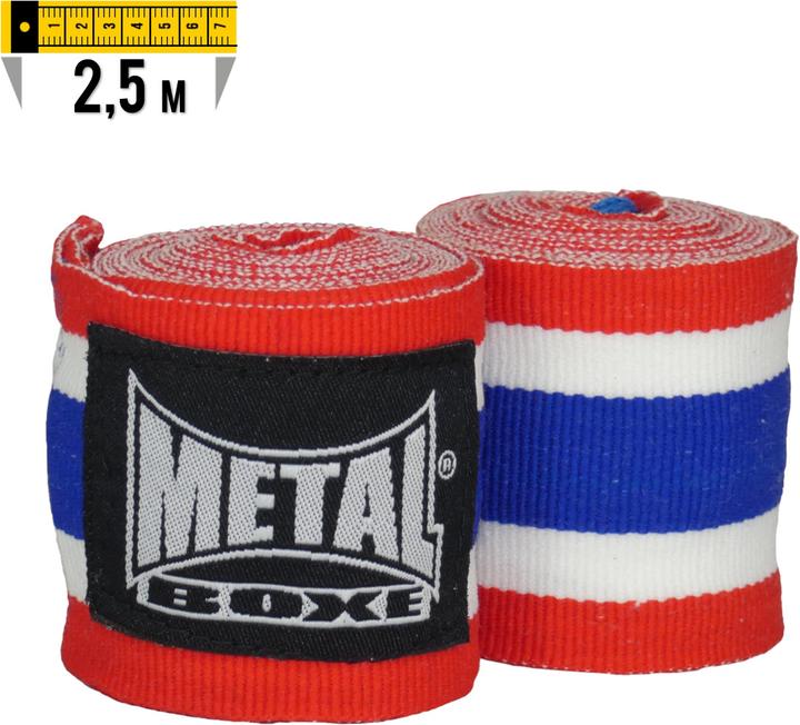 Immagine prodotto MetalBoxe Bande De Boxe 2.50 Rouge/Blanc/Bleu/Blanc/Rouge