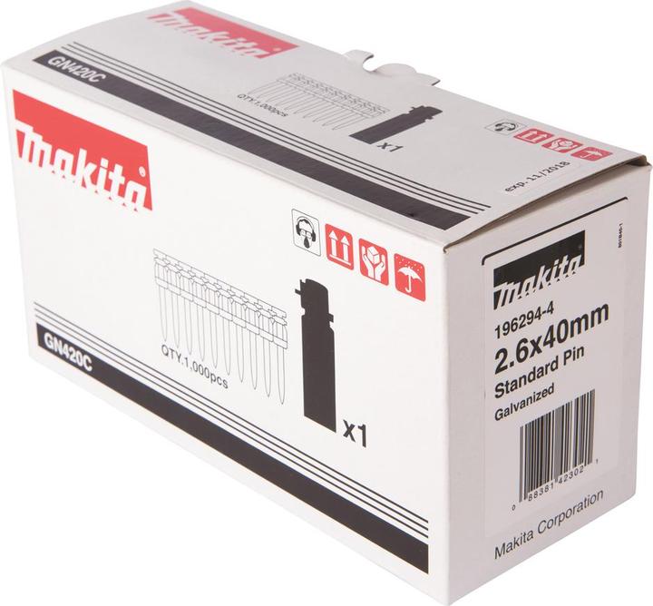 Produktbild Makita FUEL CELL AND PIN 2.6X40 1000PCS