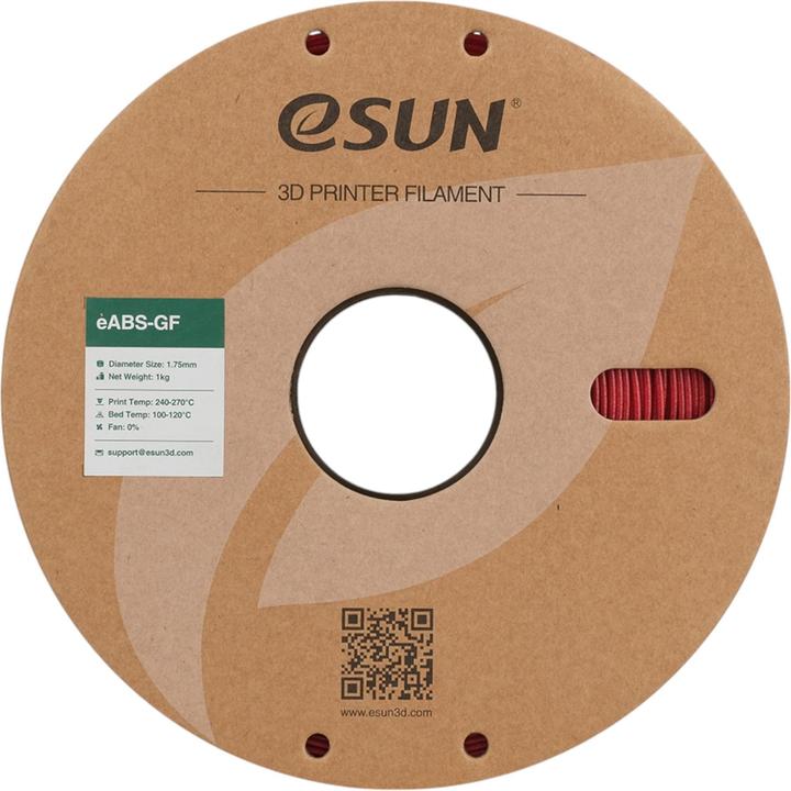 Productafbeelding eSUN eABS-GF Glasvezel brandweer rood filament 1,75mm 1Kg (ABS, 1.75 mm, 1000 g, Rood)