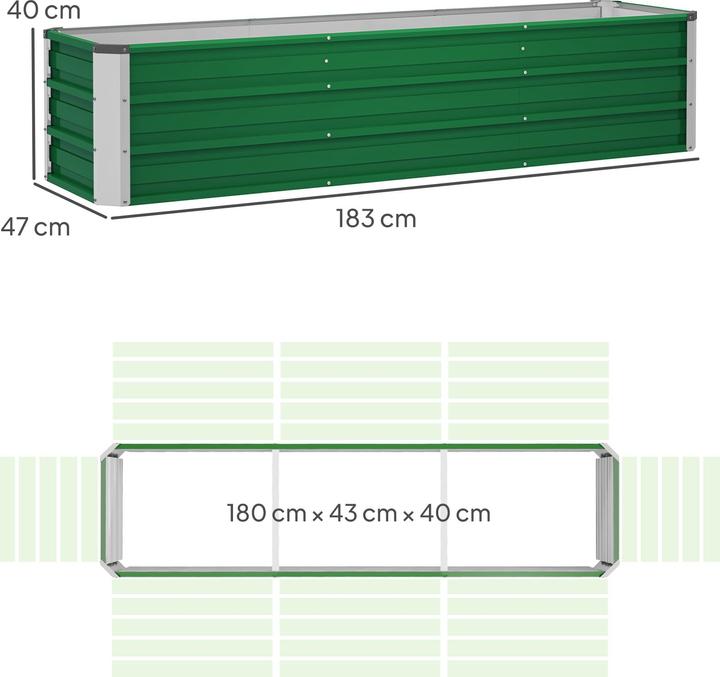 Actual product image Outsunny Garden bed including gardening gloves and bed signs