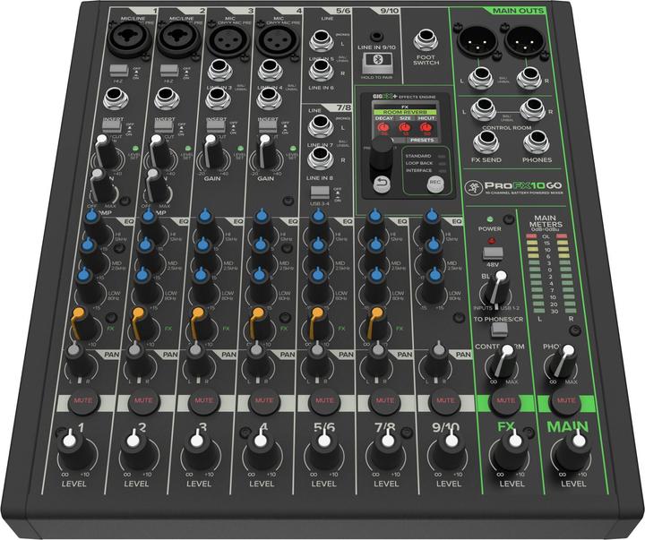 Immagine prodotto Mackie ProFX10 GO (Mixer da studio e live)
