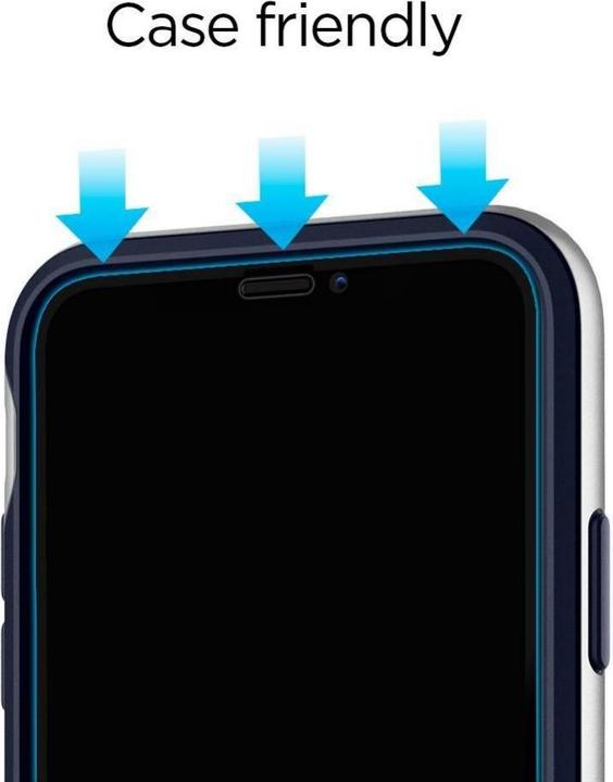 Produktbild Spigen Tempered Glass Glass Fc 2-Pack Iphone 11 Pro Black (2 Stück, Apple iPhone 11 Pro, Apple iPhone X, Apple iPhone XS)