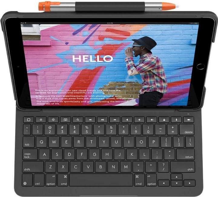 Produktbild Logitech Slim Folio (DE, iPad 2019 (7. Gen), iPad 2020 (8. Gen), iPad 2021 (9. Gen))