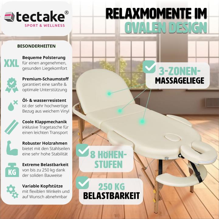 Produktbild tectake Massageliege oval