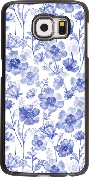 Actual product image PhoneLook Cover Spring 23 watercolor blue flowers (Samsung Galaxy S6)