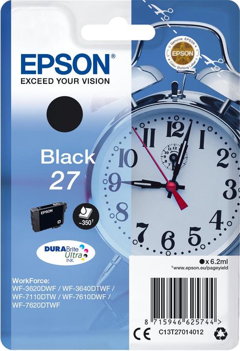 Actual product image Epson Ink/27 Alarm Clock BK SEC (FC)