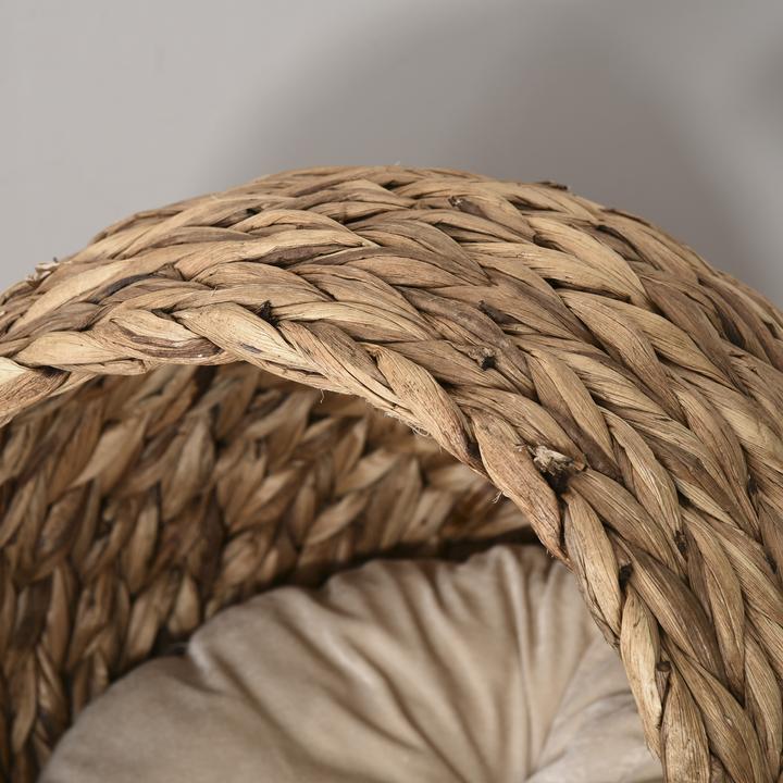 Actual product image PawHut Cat house made of rattan weave (Cat)