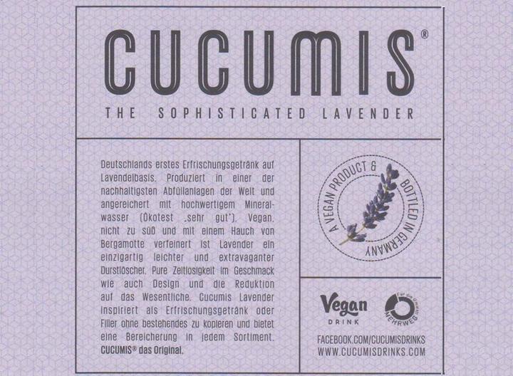 Image du produit Cucumis LAVENDEL LAVENDER Limonade Caisse Vegan (24 x 33 cl)
