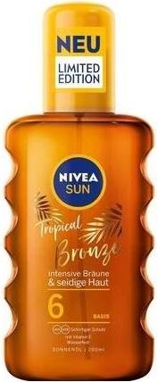 Produktbild NIVEA SUN Tropical Bronze Oil Spray SPF 6 200ml Sun Protection with Carotene Extract and Vitamin E (Sonnenöl, Bis SPF 10, 200 ml)