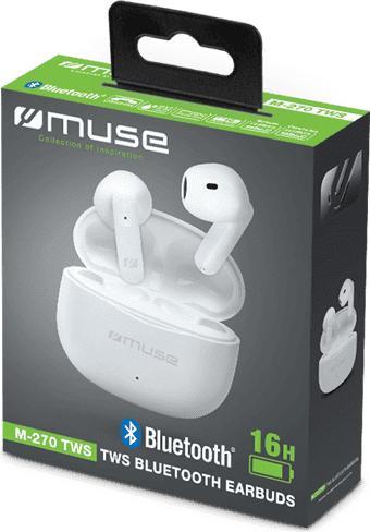 Actual product image Muse | Earbuds True Wireless | M-270 TWS | Bluetooth | White (16 h, Wireless)