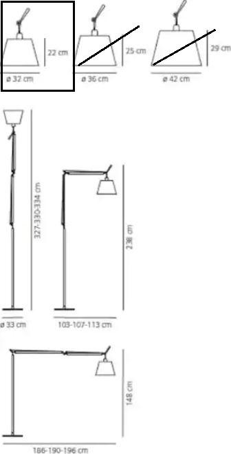 Immagine prodotto Artemide Tolomeo Mega Terra Seta Body Dimmer (E27)