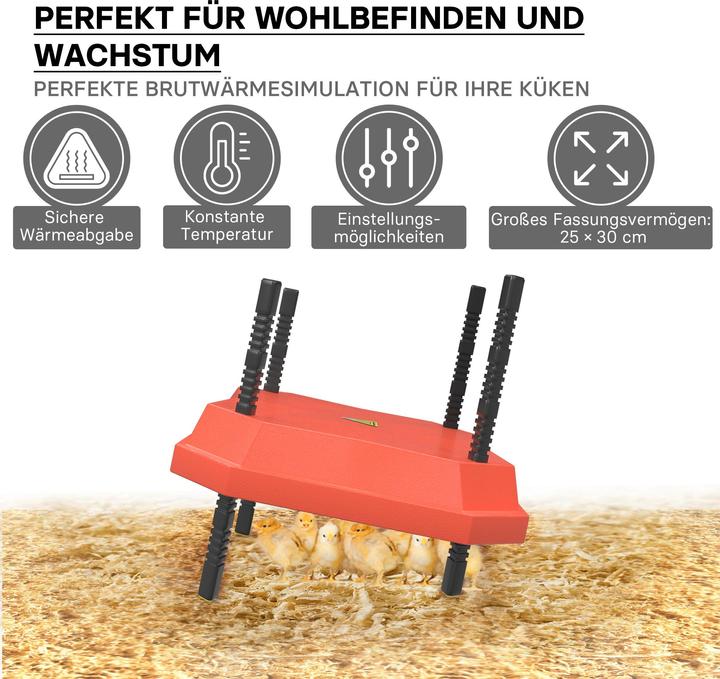 Produktbild Fudajo 25x30cm Küken-Wärmeplatte Temperaturregler 20W Heizplatte Kükenaufzucht (20 W)
