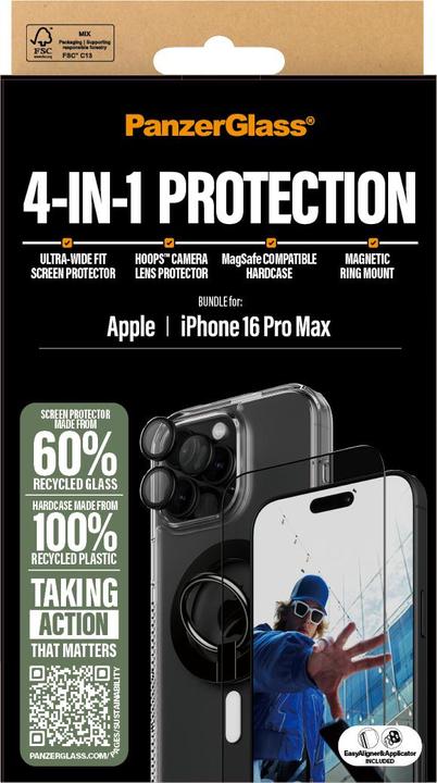 Image du produit PanzerGlass Pack de protection 4 en 1 (1 pièce(s), Apple iPhone 16 Pro Max)