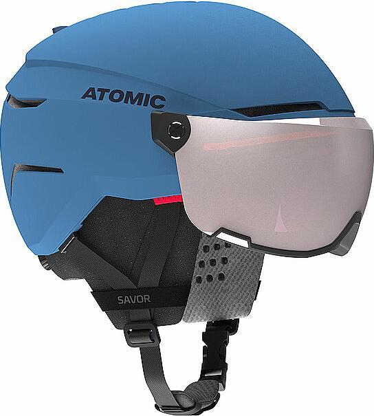Atomic Savor Visor Junior Skihelm (Grösse: 51-55 cm, blue) (55 cm, S)