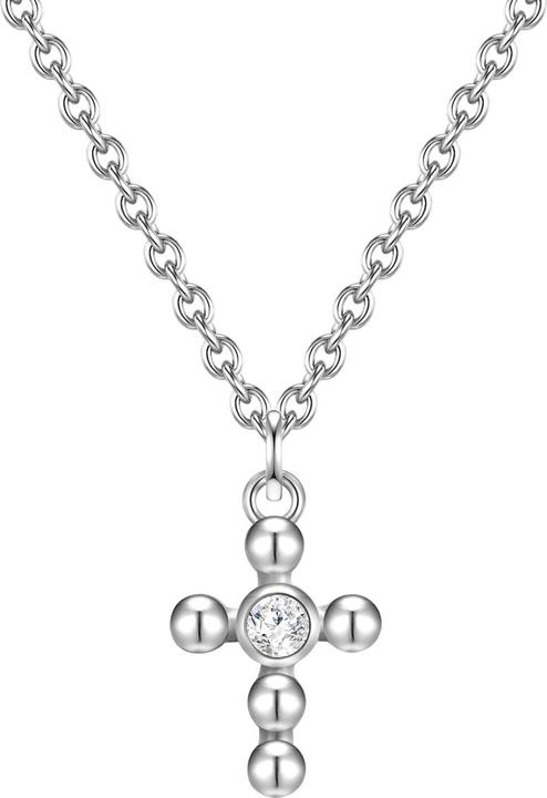 Image du produit Glanzstücke München Femme Croix en argent sterling topaze argent 40,0 cm chaîne de base + 5,5 cm d'extension - 31520 (Argent Sterling, 40 - 45.5 cm)