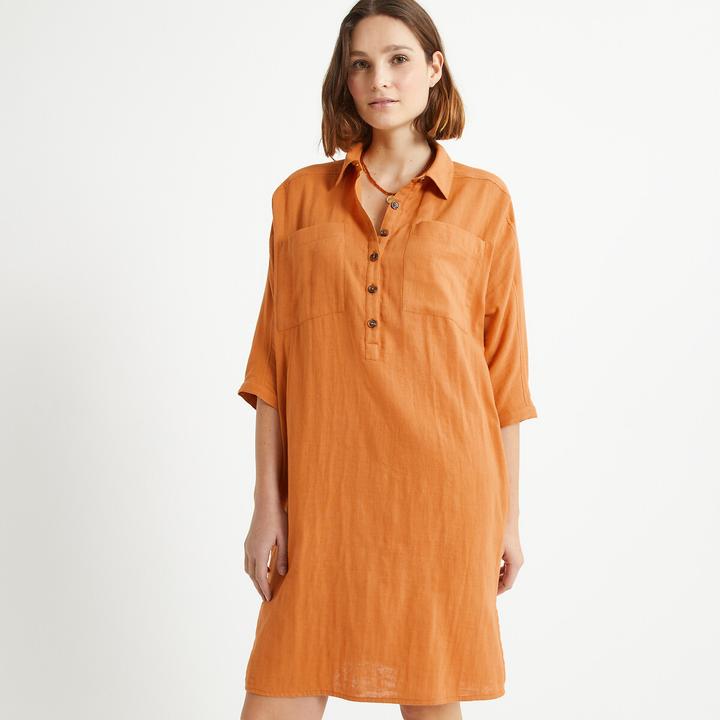 Image du produit Anne Weyburn Knielanges Kleid aus reiner Baumwolle (38)