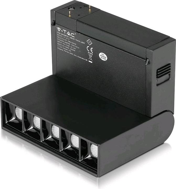 Image du produit V-TAC VT4210 5 x 2W LED Magnétique SMD Luminaires linéaires sur rail Noir IP20 24V 4000K (700 lm)