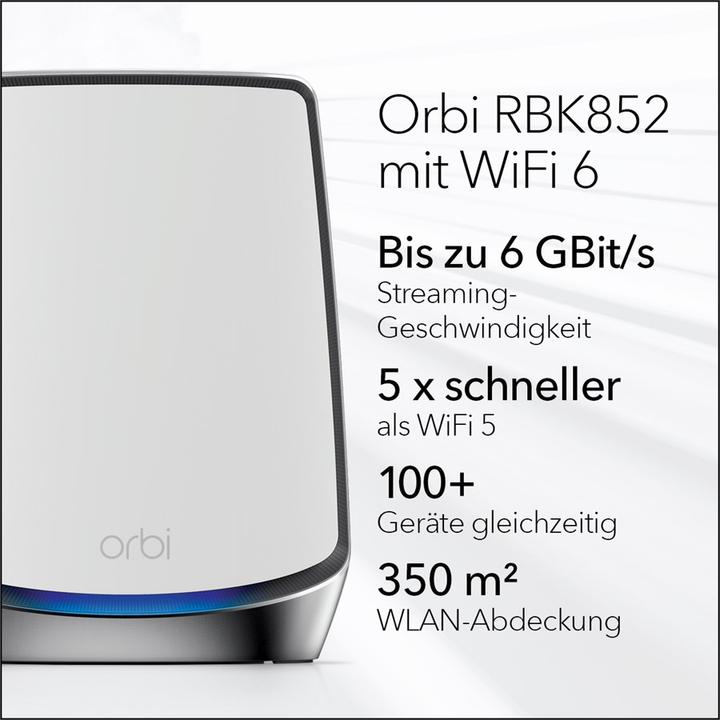 Image du produit Netgear Système mesh Orbi WiFi 6 AX6000 (RBK852)