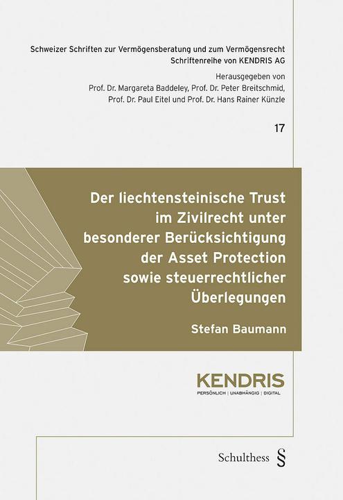 Immagine prodotto Der liechtensteinische Trust im Zivilrecht unter besonderer Berücksichtigung der Asset Protection (Tedesco, Stefan Baumann, 2024)