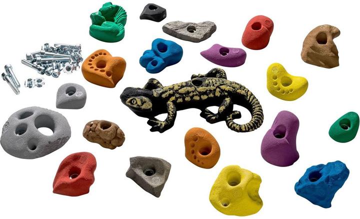 Produktbild Kletterbude Klettergriffe Kinder Komplettset StarterKids Vielfalt (Bunt)