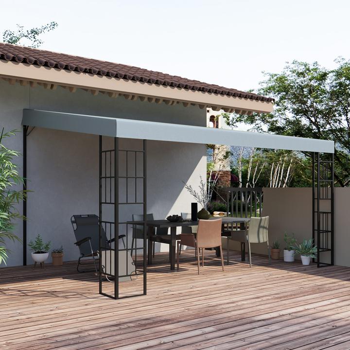 Image du produit Outsunny Pergola avec toit en pente (398 cm, 298 cm)