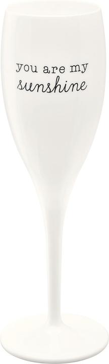 Koziol Sektglas 100 ml mit Druck CHEERS No. 1 SUNSHINE (10 cl, 1 Gläser, Sektgläser)