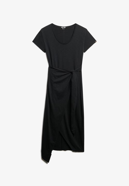 Produktbild Superdry SLUB MIDI WRAP DRESS Dames Jurk (14)