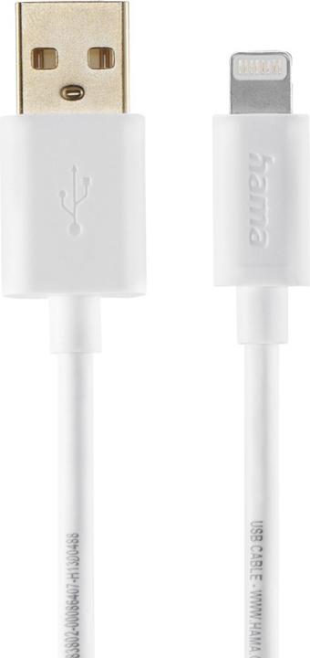 Produktbild Hama Ladekabel, USB-A - Lightning, 1,5 m, Weiss (1.50 m, USB 2.0)