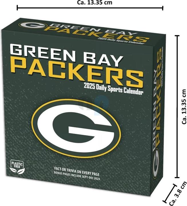 Actual product image NFL - Green Bay Packers - Desk Calendar 2025 (German, French, Italian, Spanish, English)