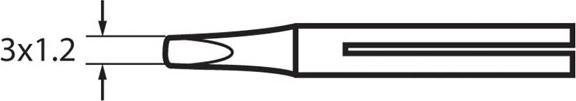 Actual product image Velleman Tip B-40D 3 X 1.5mm For 14S 20W (Spare)