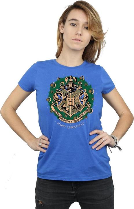 Actual product image Womens/Ladies Christmas Wreath Cotton T-Shirt (L)